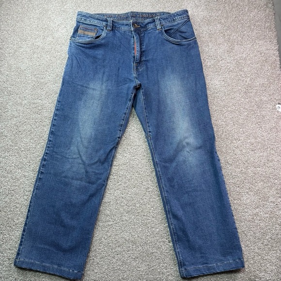 PrAna Men's Denim‎ Blue Jeans BREATHE Size 36x30 Straight Leg Slim Fit - Picture 3 of 15